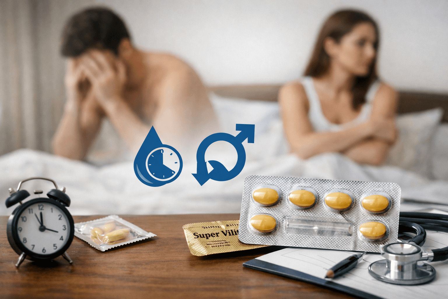 Super Vilitra tablets for erectile dysfunction and premature ejaculation support