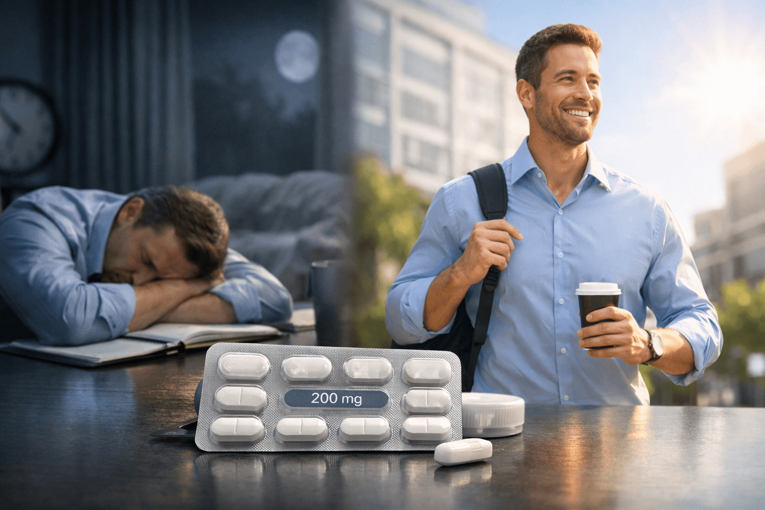Modafinil 200 mg tablets enhance wakefulness and alertness, indicating Vilafinil 200's effectiveness for sleep disorders.