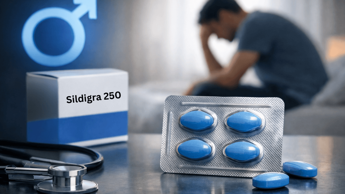 Sildigra 250 tablets for erectile dysfunction treatment in men 