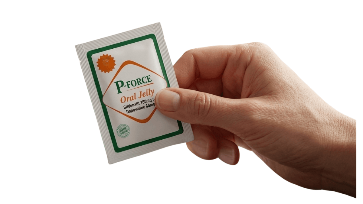 Super P Force Oral Jelly sachet — Sildenafil 100mg and Dapoxetine 60mg single dose
