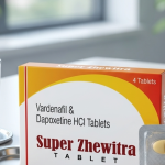 Super Zhewitra Vardenafil Dapoxetine HCl tablets pack with prescription