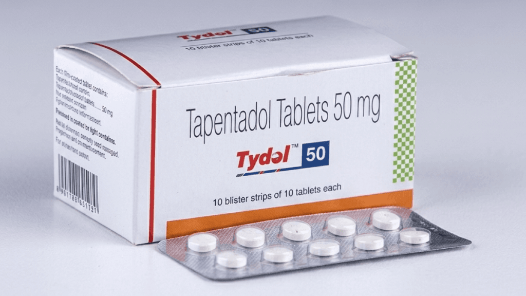 Tydol 50 mg Tapentadol tablets box with blister strip of 10 tablet