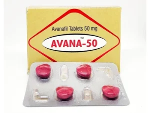 Avana-50 Avanafil tablets 50mg, box and blister pack