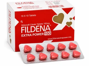 Fildena Extra Power 150 Sildenafil Citrate 150mg tablets, box and strip