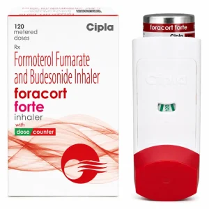 Foracort Forte inhaler and box, Formoterol and Budesonide, 120 doses by Cipla